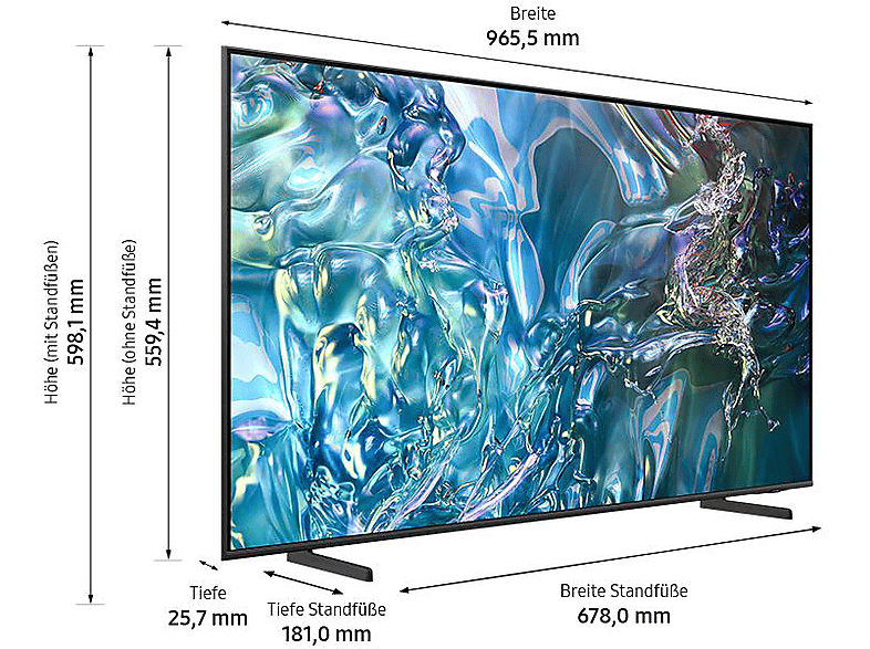 Thumbnail - SAMSUNG GQ43Q60D QLED TV (Flat, 43 Zoll / 108 cm, UHD 4K, SMART TV, Tizen)