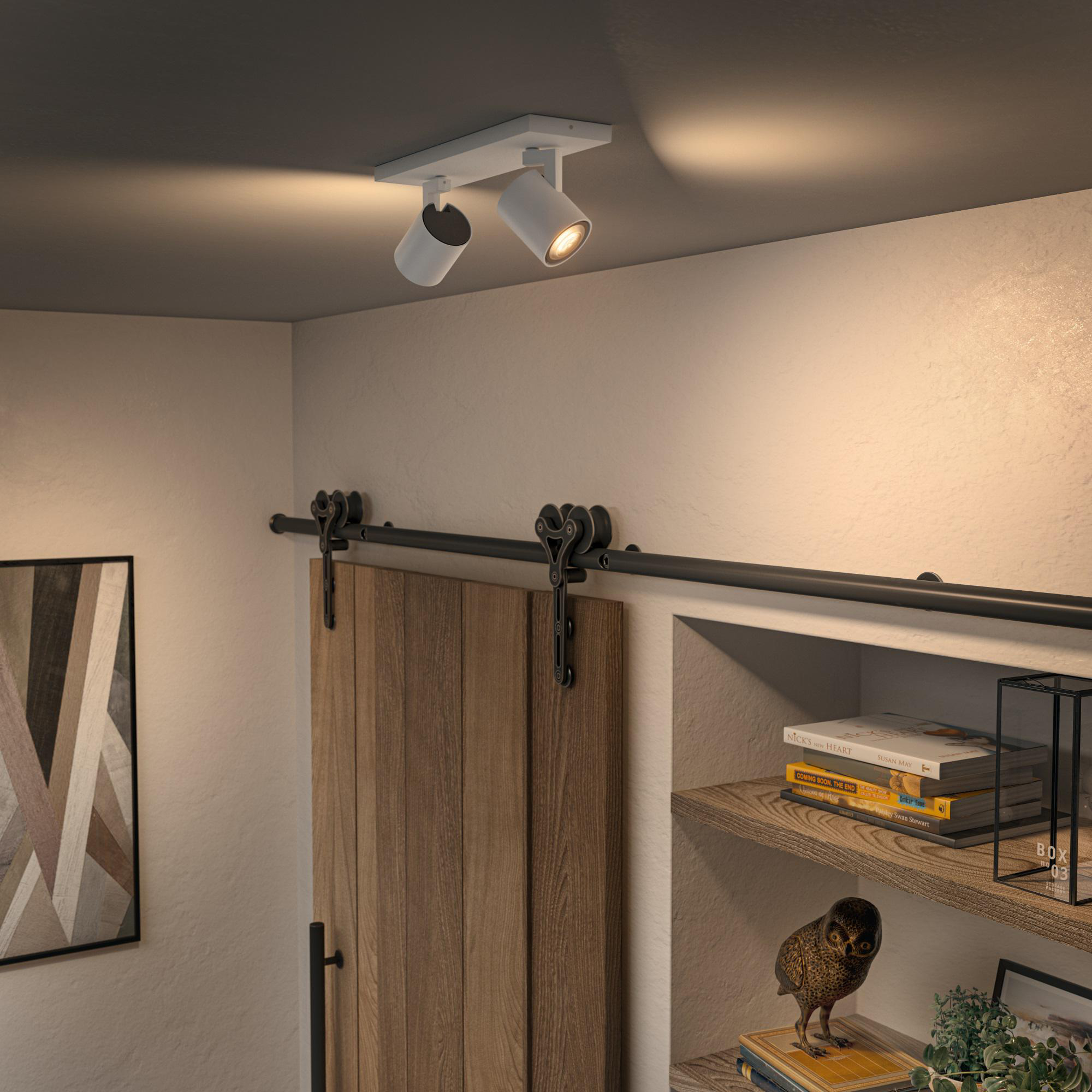PHILIPS Hue White Amb. Runner Spot 2 flg. inkl. Dimmschalter Deckenleuche Warmweiß