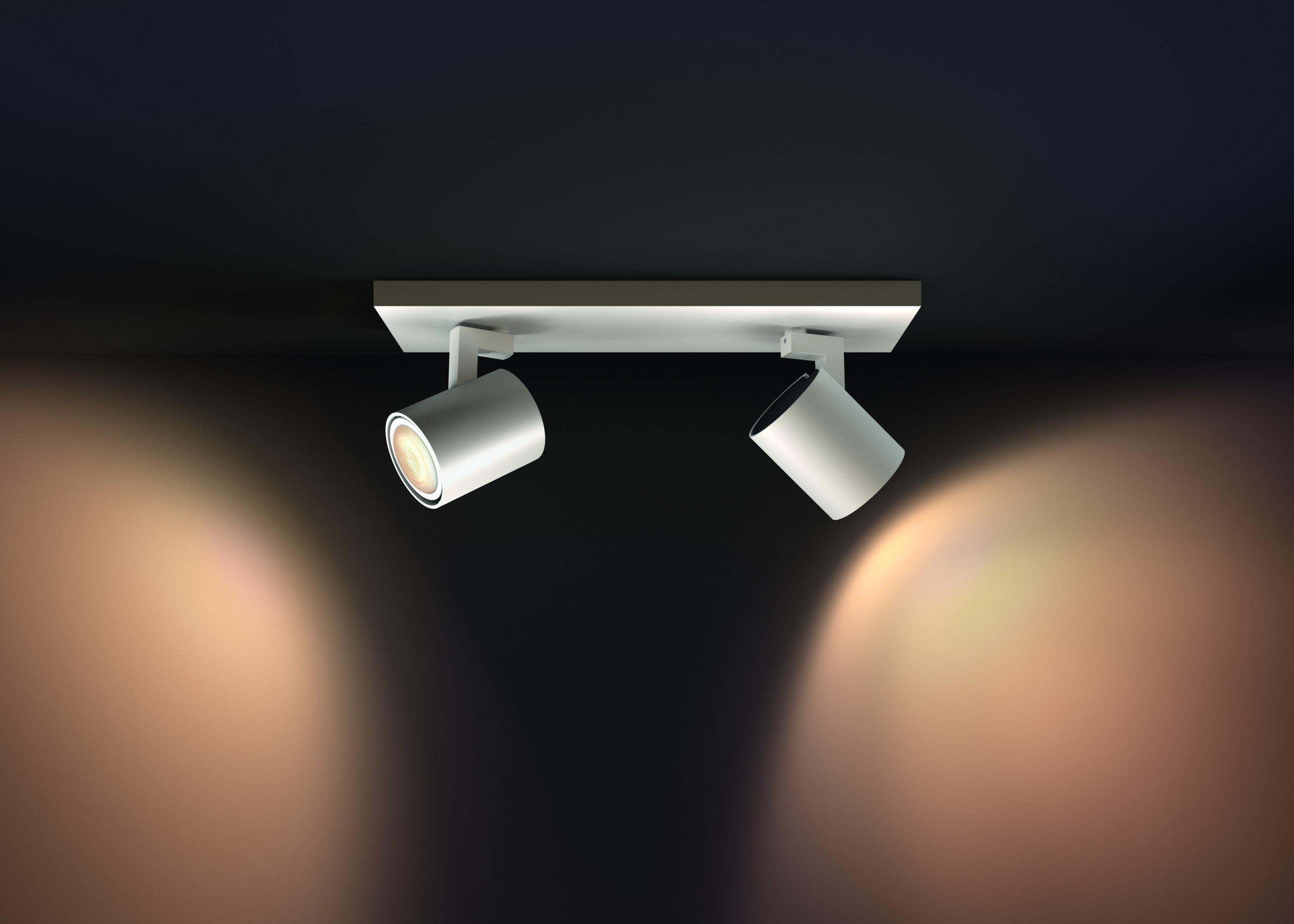 PHILIPS Hue White Amb. Runner Spot 2 flg. inkl. Dimmschalter Deckenleuche Warmweiß