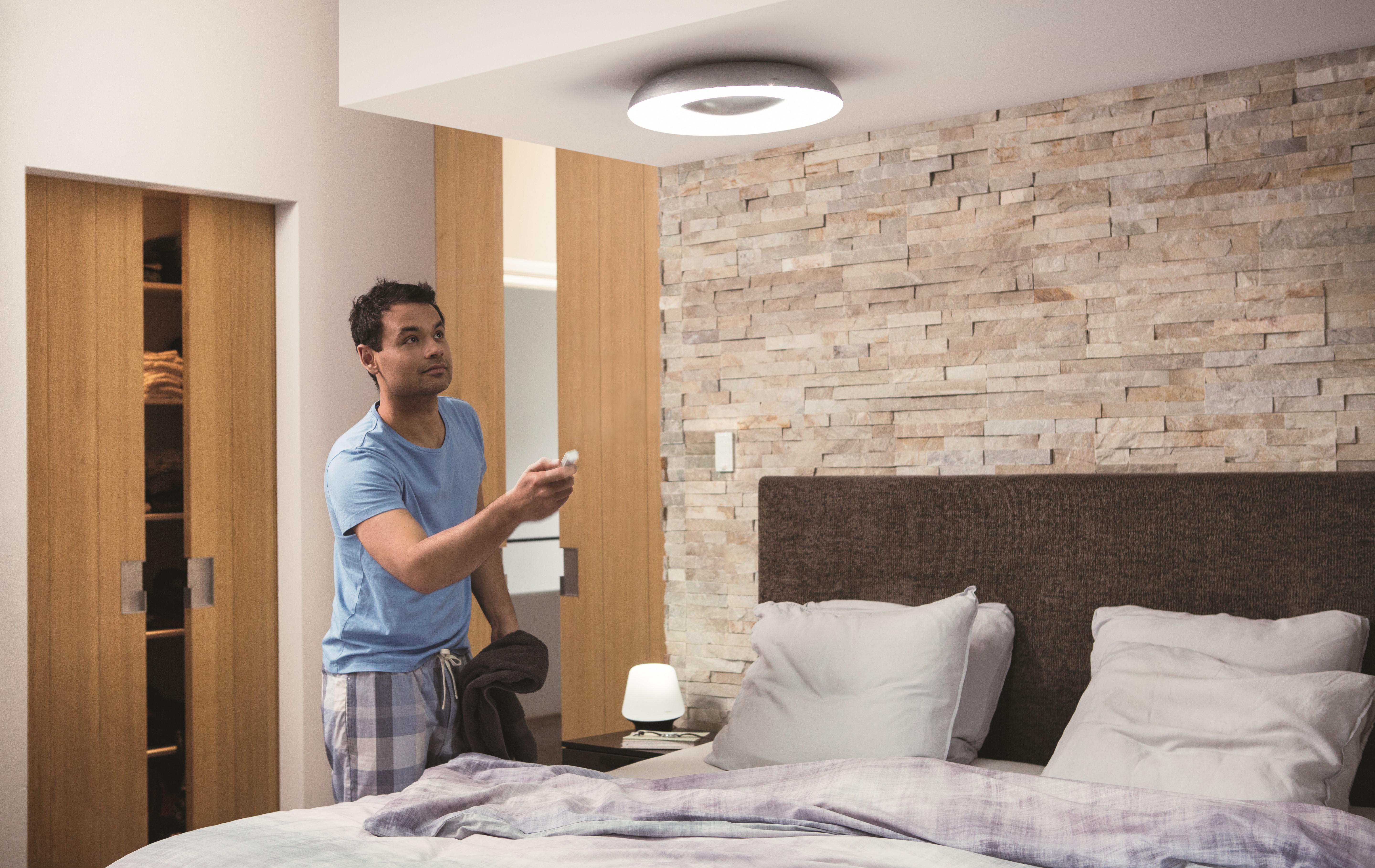 PHILIPS Hue White Amb. Still inkl. Dimmschalter Deckenleuchte Warmweiß