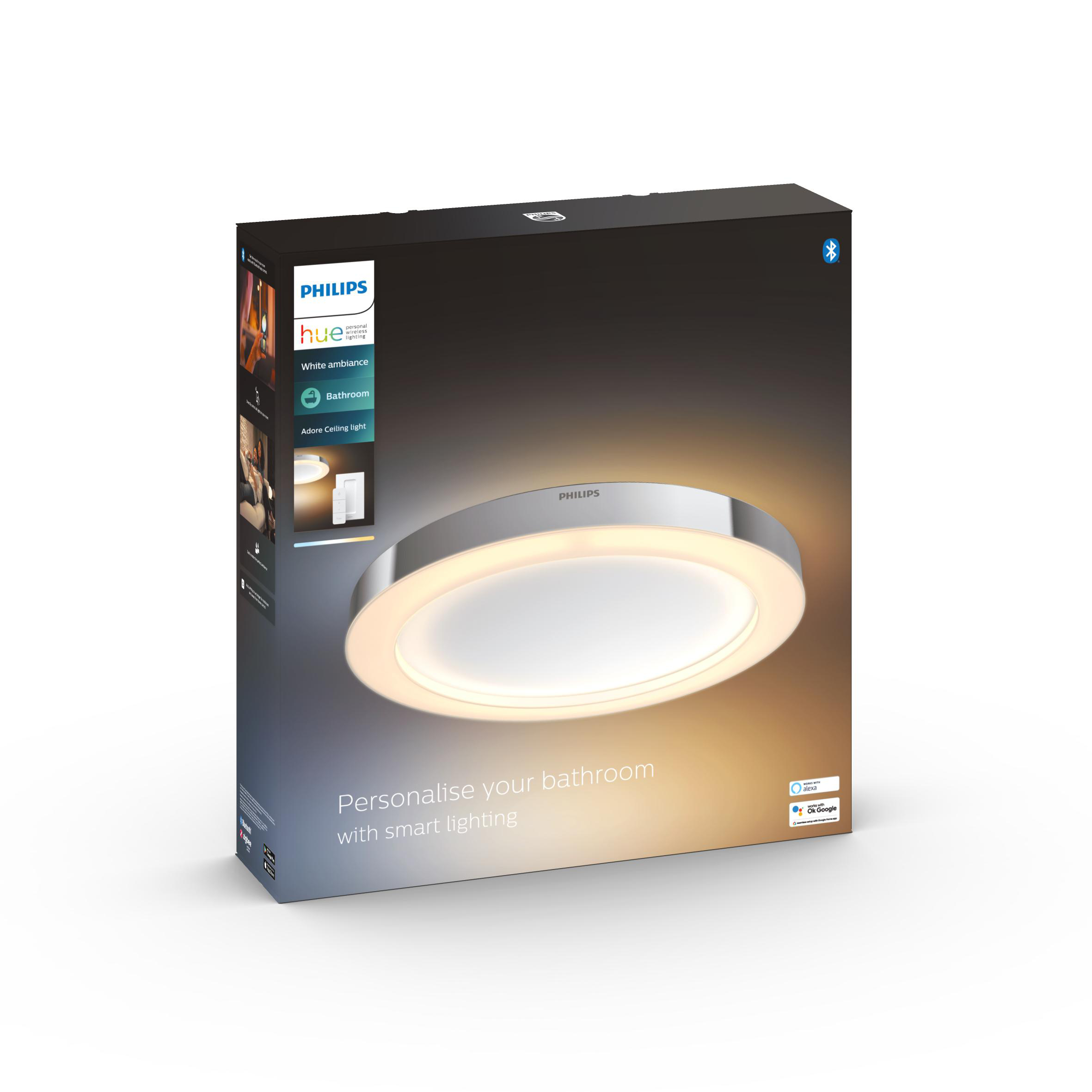 Eine Philips Hue Smart Light Box mit einem Bild einer Deckenleuchte.