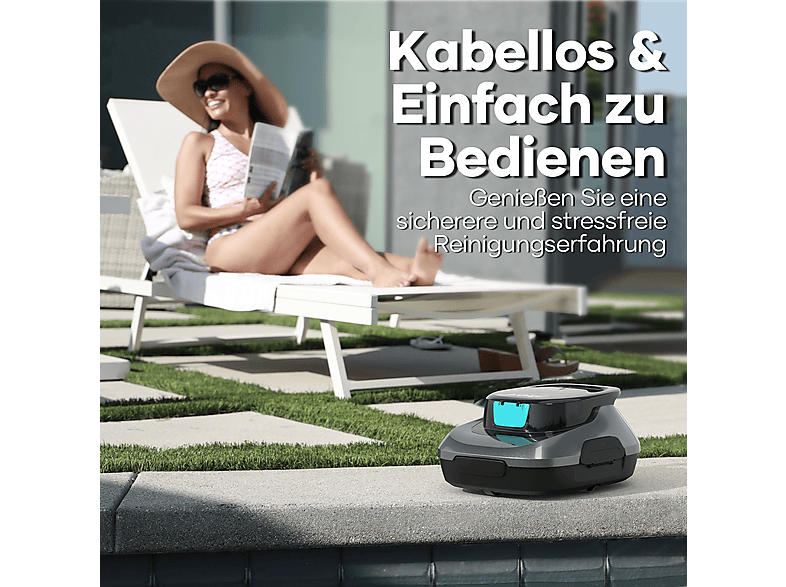 Aiper Scuba SE - EU, Poolroboter, 80m², bis zu 90 Minuten Akkulaufzeit, Automatisches Parken, für alle Poolarten — Foto 4 von 5
