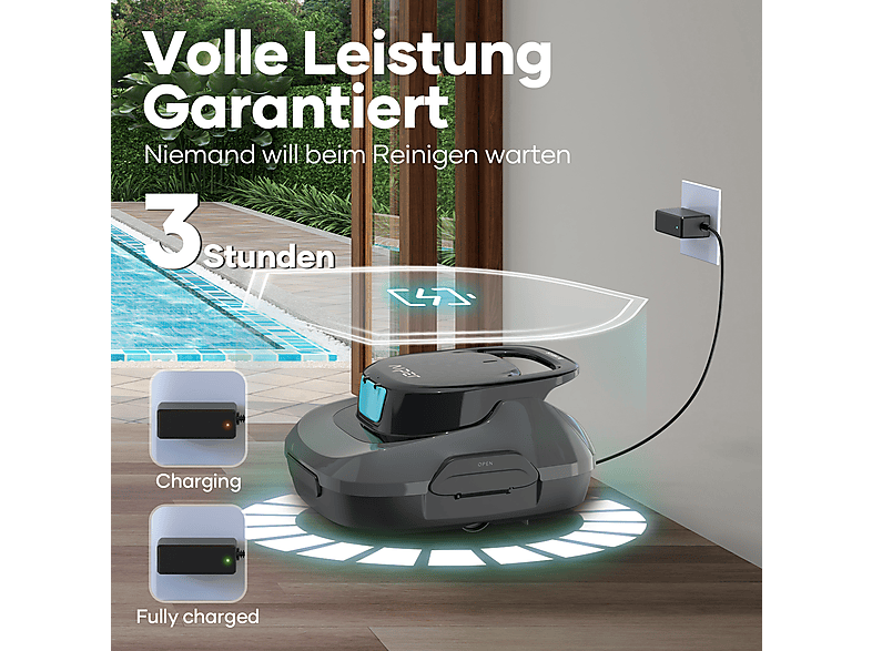 Aiper Scuba SE - EU, Poolroboter, 80m², bis zu 90 Minuten Akkulaufzeit, Automatisches Parken, für alle Poolarten — Foto 5 von 5