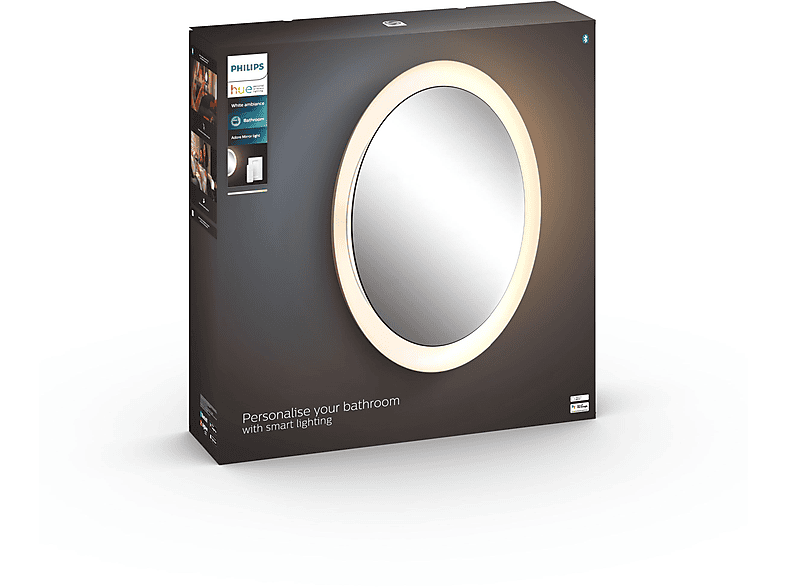 Thumbnail - PHILIPS Hue White Amb. Adore Spiegel mit Beleuchtung inkl. Dimmschalter Bad-Beleuchtung Warmweiß