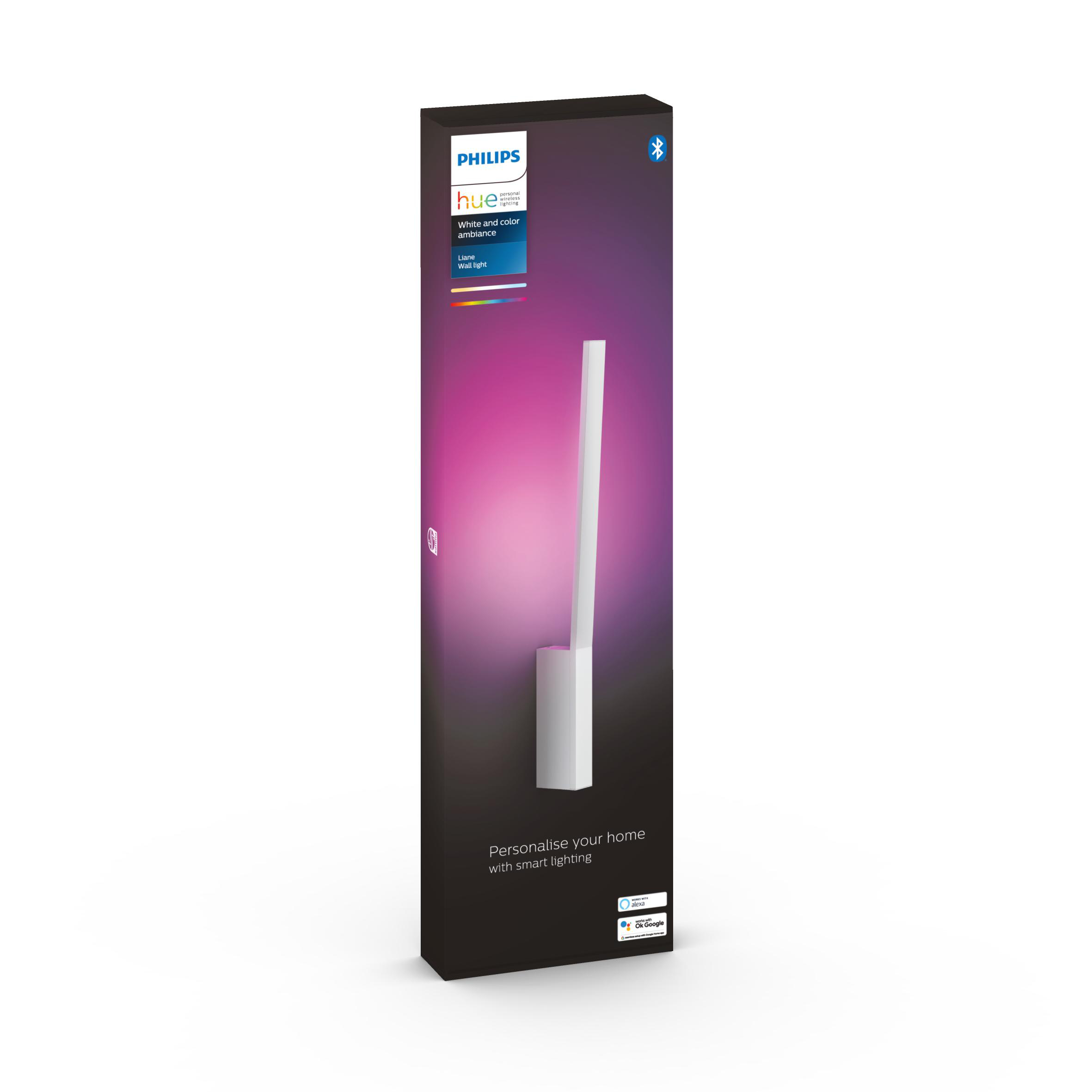 PHILIPS Hue White & Col. Amb. Liane Weiß 900lm Wandbeleuchtung Warmweiß