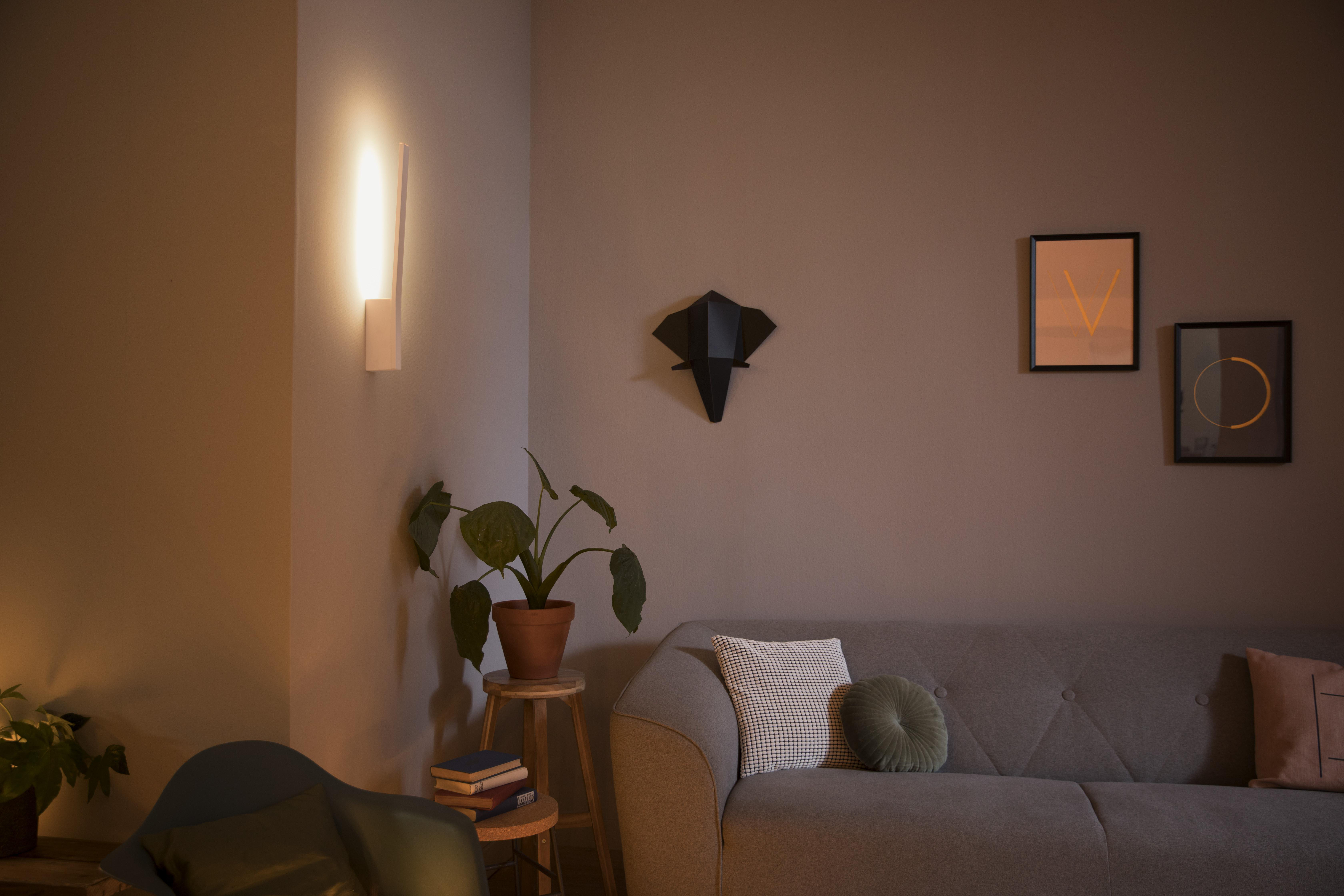 PHILIPS Hue White & Col. Amb. Liane Weiß 900lm Wandbeleuchtung Warmweiß