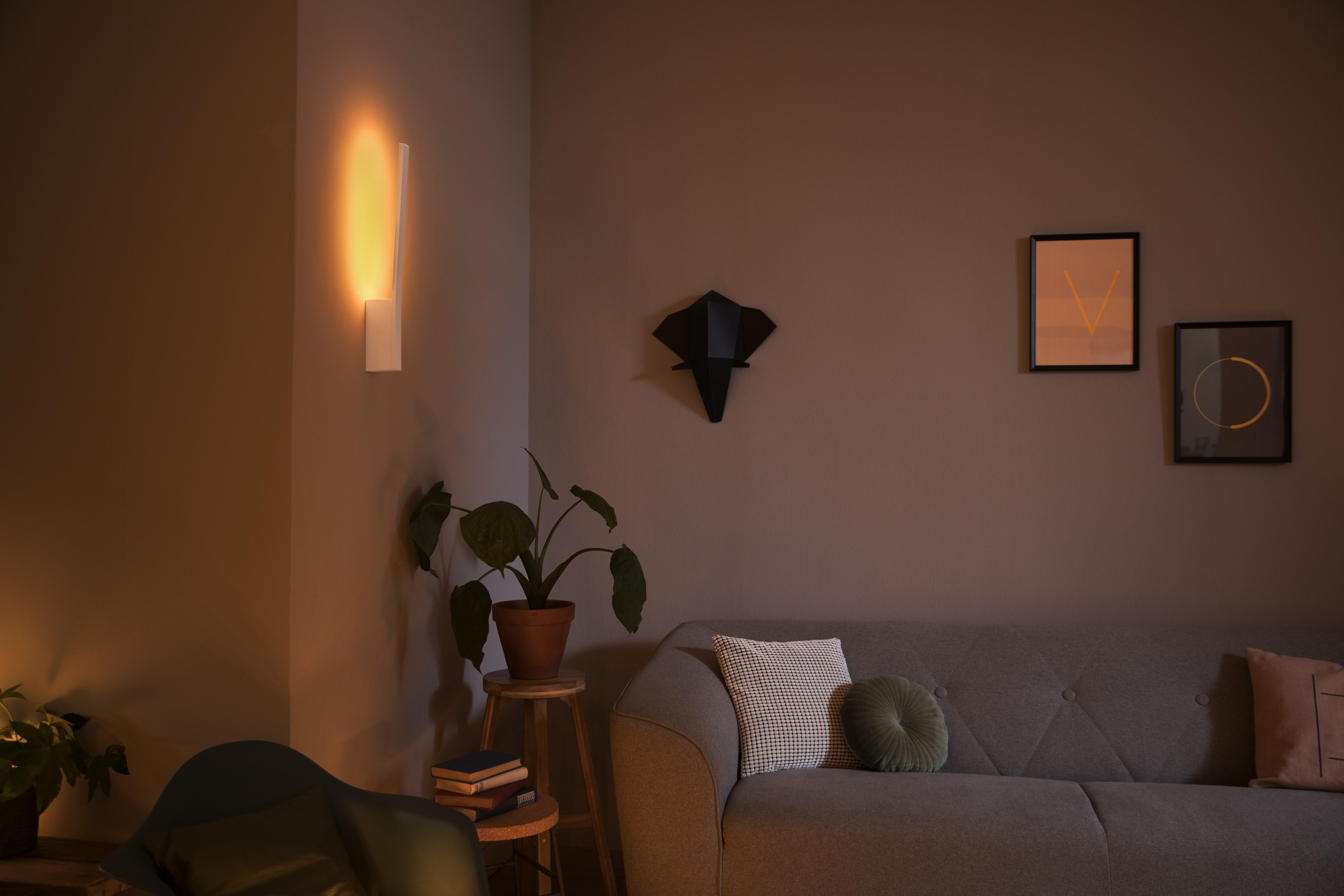 PHILIPS Hue White & Col. Amb. Liane Weiß 900lm Wandbeleuchtung Warmweiß
