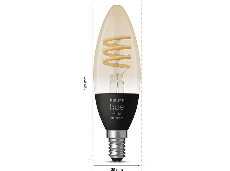 Thumbnail - PHILIPS Hue White Amb. Filament E14 Doppelpack Leuchtmittel 2200-4500