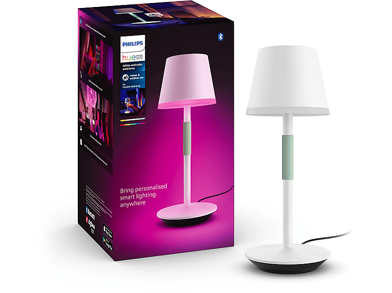 PHILIPS Hue White & Col. Amb. Go Tischleuchte 16 Mio. Farben, 50000 Weißtöne