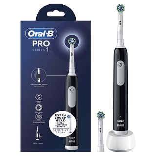 Cepillo eléctrico - Oral-B Pro Series 1, 2 Cabezales, Temporizador, 3 Modos, Tecnología 3D, Negro