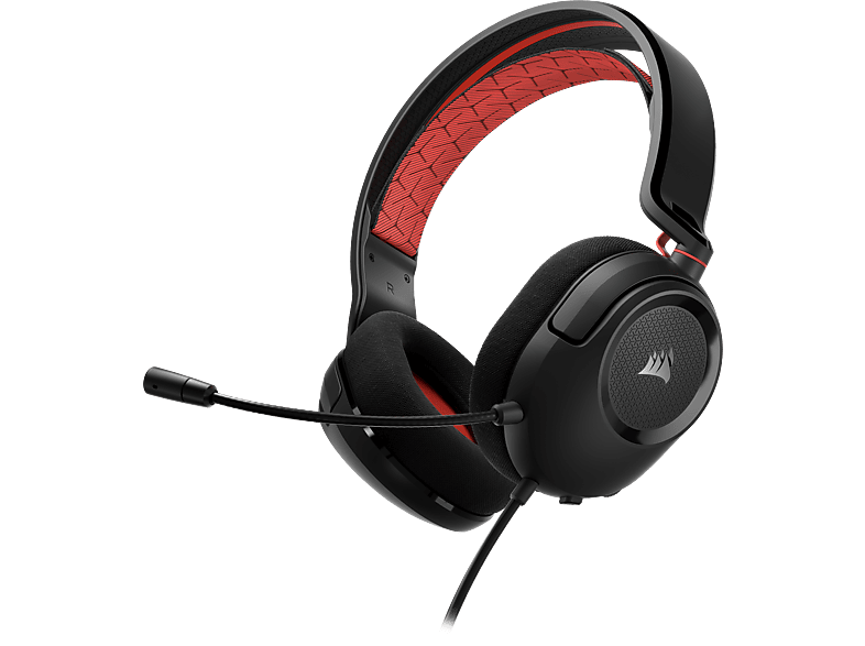 Corsair Auriculares Gaming - Hs35 V2, Circumaurales, Micrófono Omnidireccional, Rojo