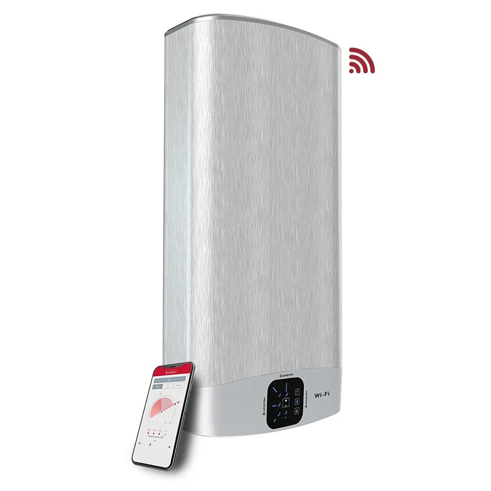 ARISTON VLS WIFI 50 EU O Lapos elektromos vízmelegítő, 50 l, beépített wifi, ECO EVO funkció, duplatartály