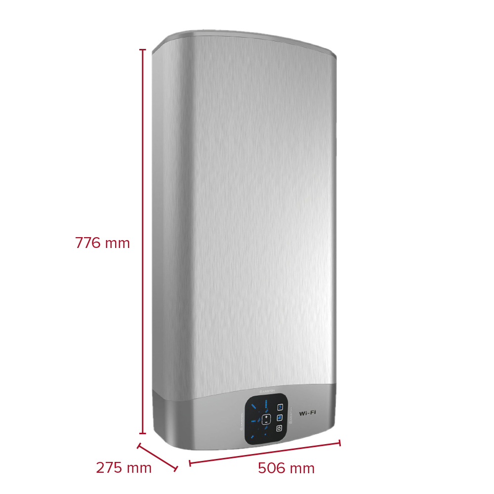 ARISTON VLS WIFI 50 EU O Lapos elektromos vízmelegítő, 50 l, beépített wifi, ECO EVO funkció, duplatartály