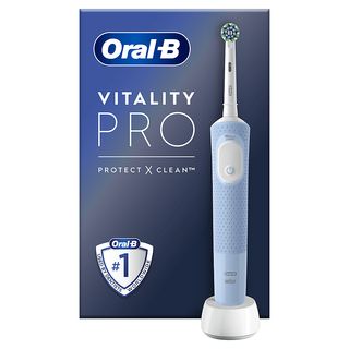 Cepillo eléctrico - Oral-B Vitality Pro, Tecnología 2D, 1  cabezal, Azul