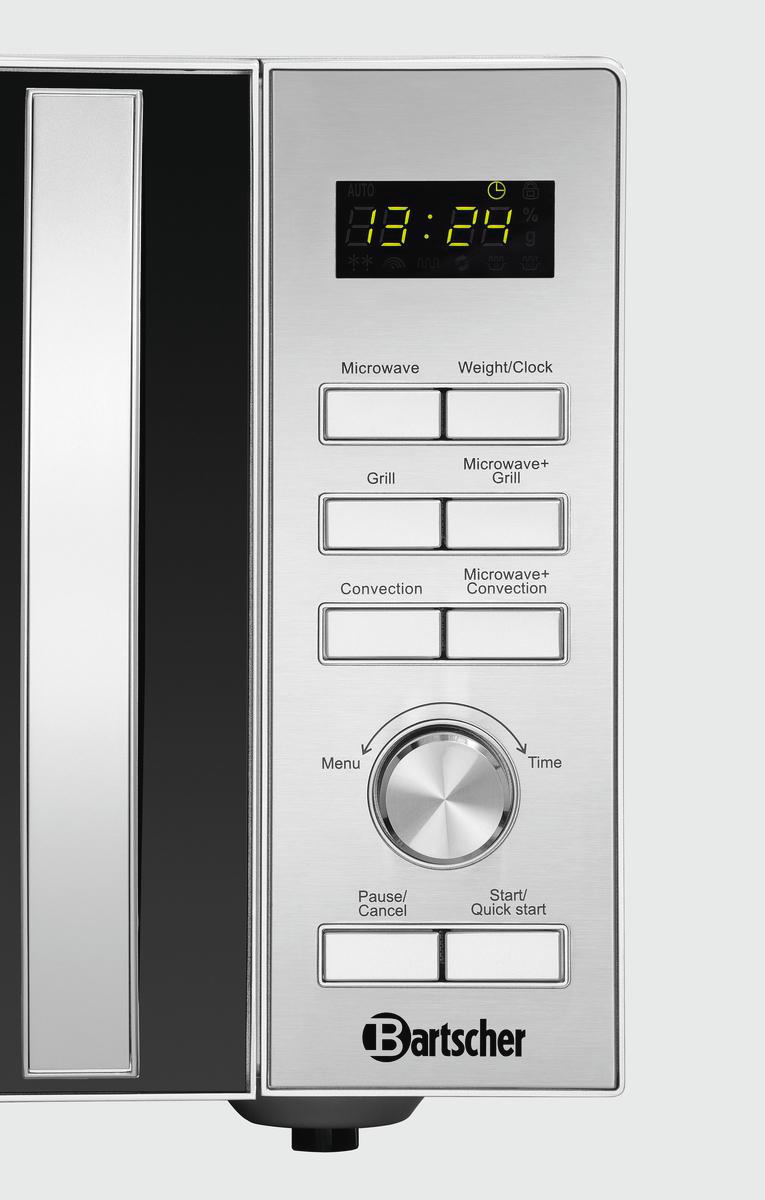 BARTSCHER 610847 14251M-HLGR, Gewerbliche Mikrowelle (900 Watt, Grillfunktion, Heißluftfunktion)