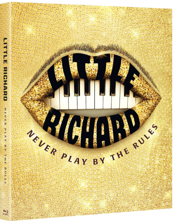 Cover von Little Richards Biografie, mit Goldglitter und Klaviertasten.