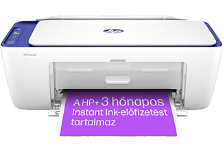 HP DeskJet 2821E multifunkciós színes tintasugaras nyomtató, A4, Wi-Fi, HP+, 3 hónap Instant Ink (588Q2B)