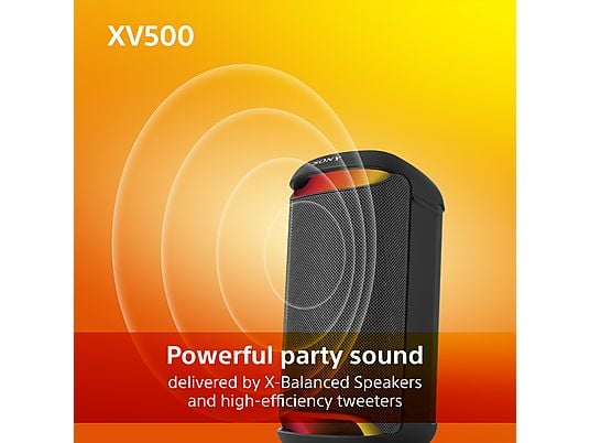 SONY SRS-XV500 - Bluetooth-Lautsprecher (Schwarz)