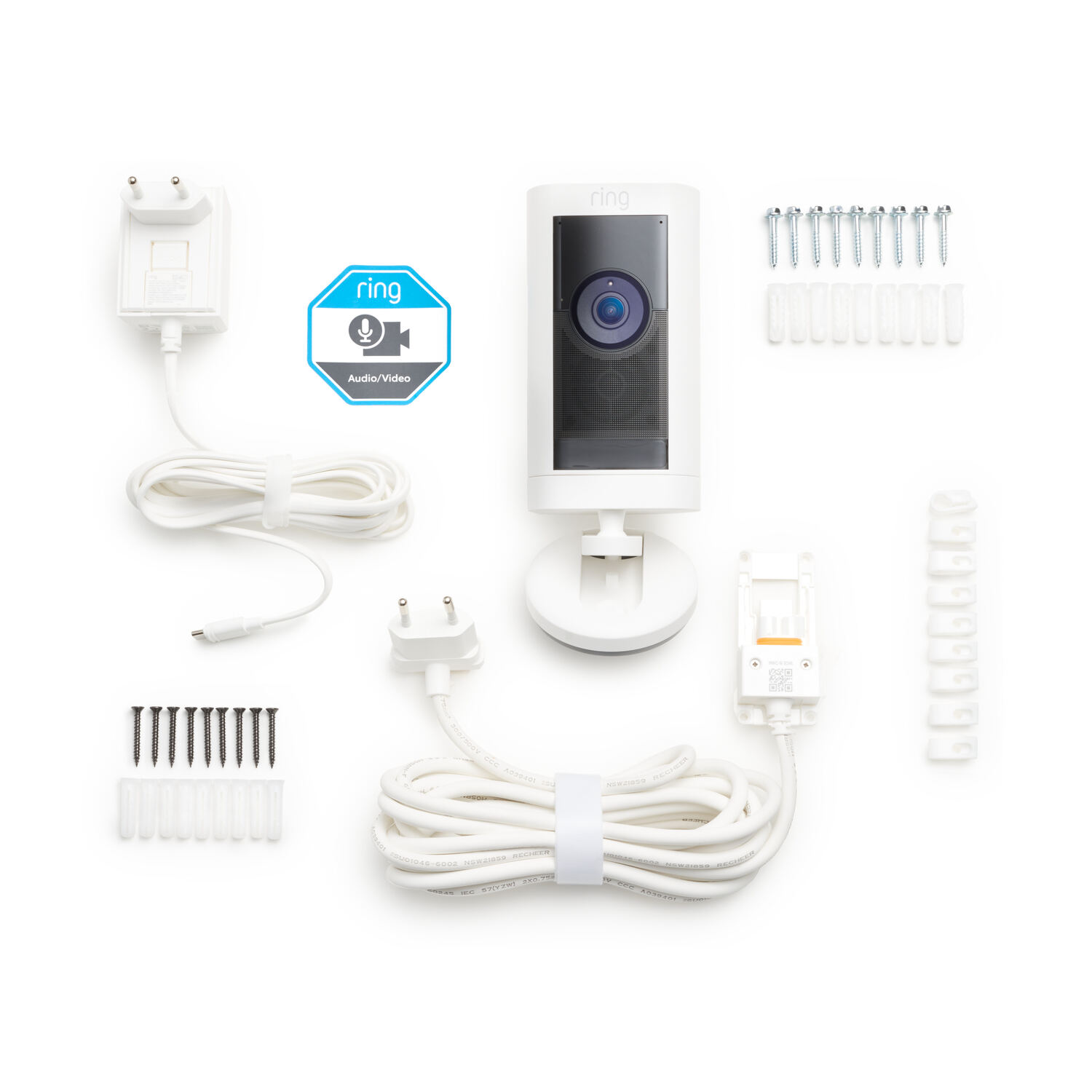 RING Caméra Stick Up Pro Plug-in Blanc (B09CKC5PTJ)