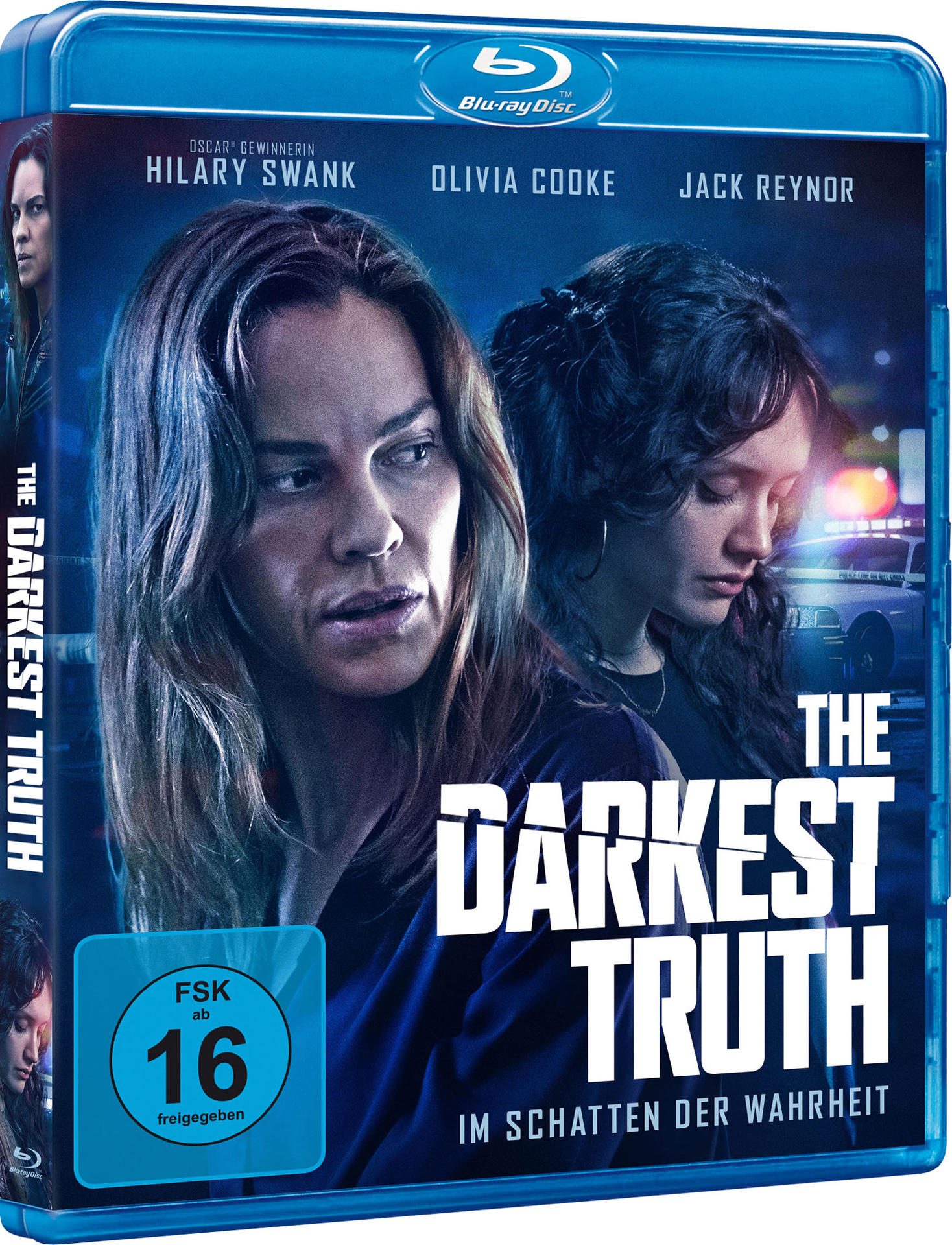 Blu-ray-Filmcover mit Hilary Swank und Olivia Cooke. Titel: The Darkest Truth.