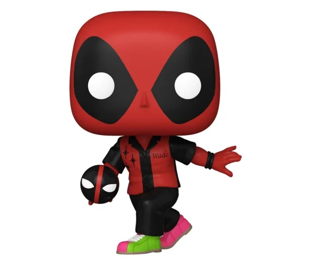 Figurka Funko Pop Deadpool w stroju do kręgli.