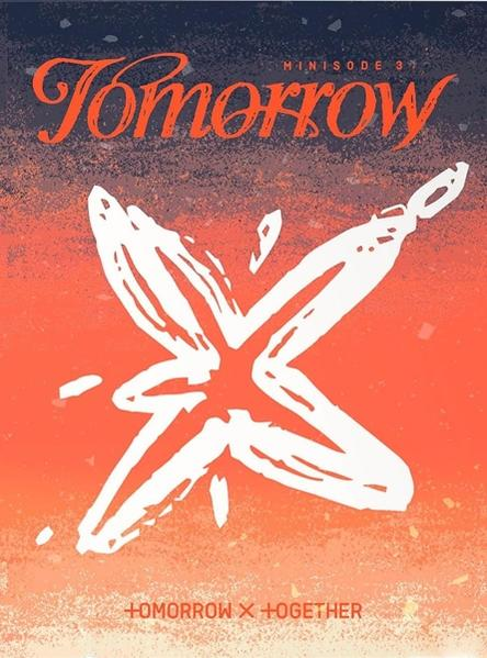 Poster mit orange-blauem Hintergrund. Weißes 'X' und das Wort 'Tomorrow'.