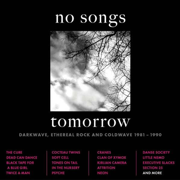 Albumcover: 'no songs tomorrow'. Schwarz-Weiß, bewölkter Himmel, Künstler-Namen gelistet.