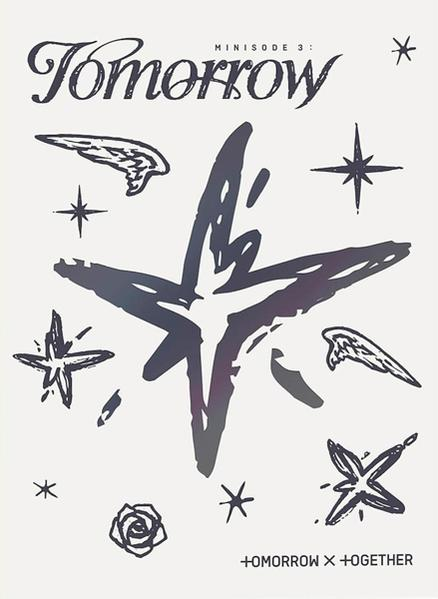 Pochette d'album avec un motif en étoile et le mot 'Tomorrow'.