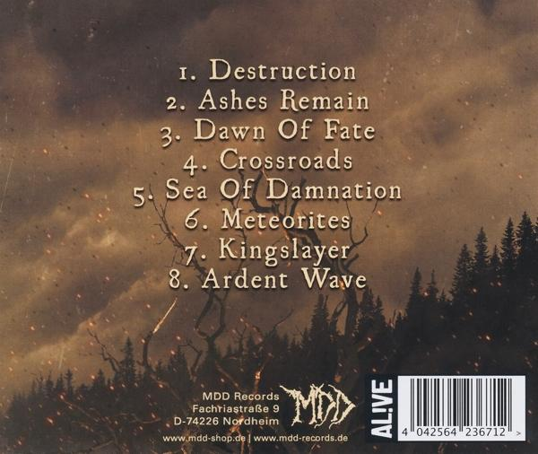 CD-Hülle mit einer Liste von Songtiteln auf der Rückseite.