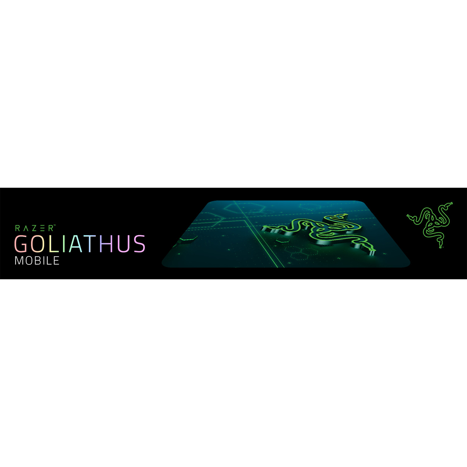 Tappetino Razer Goliathus Mobile con logo Razer e design verde.