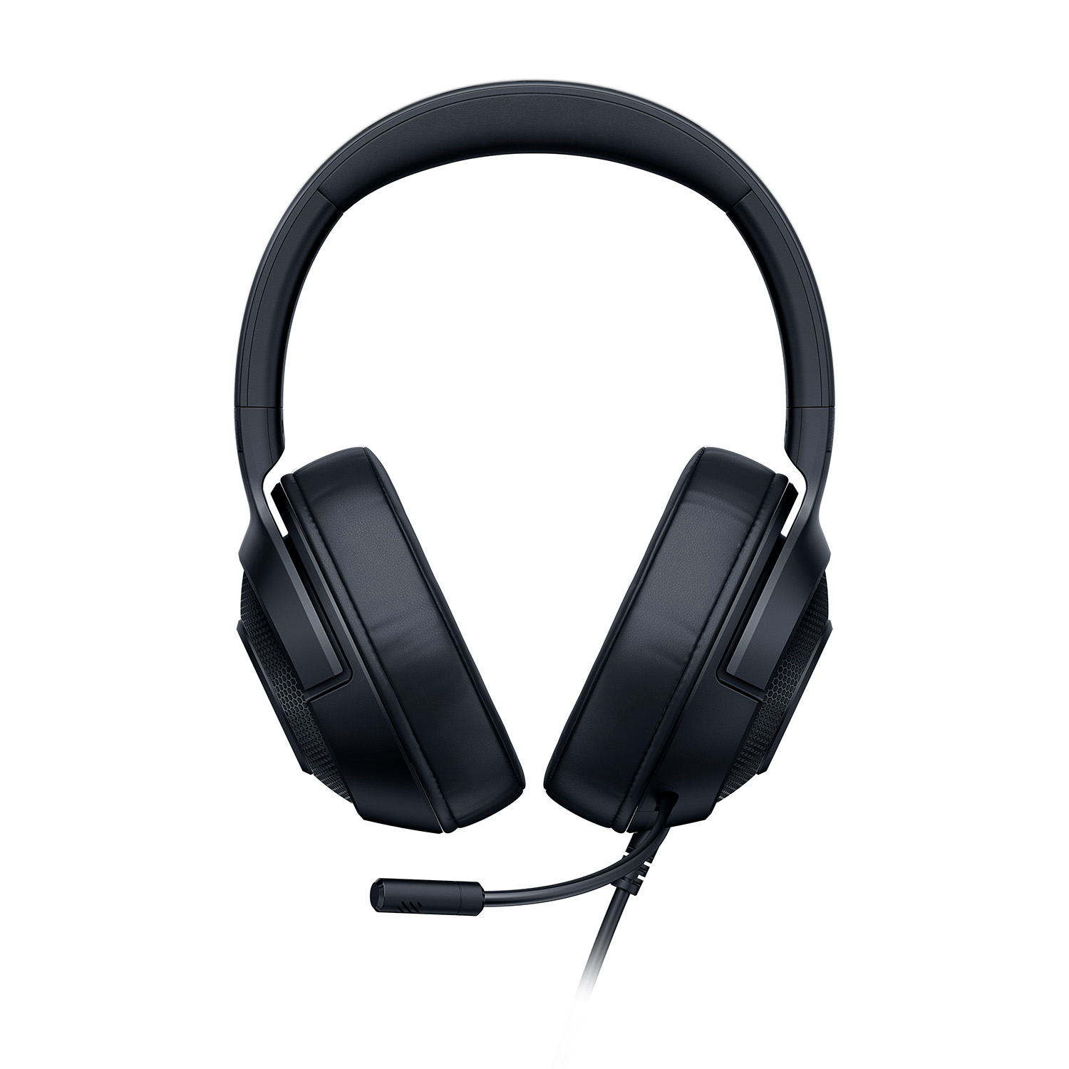 Cuffie da gioco Razer nere con microfono, sfondo bianco.