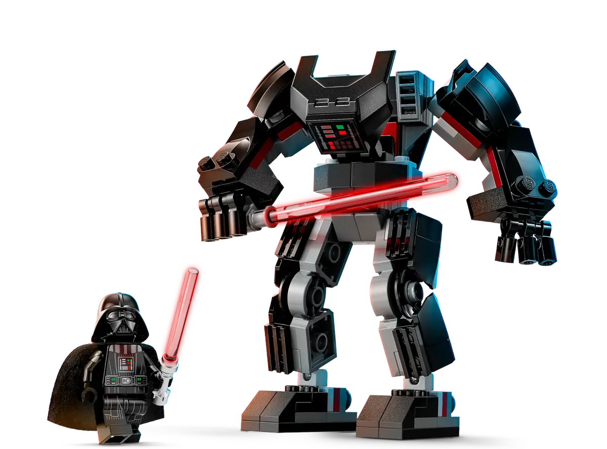 Zestaw Lego Star Wars z figurką Dartha Vadera i mechem.