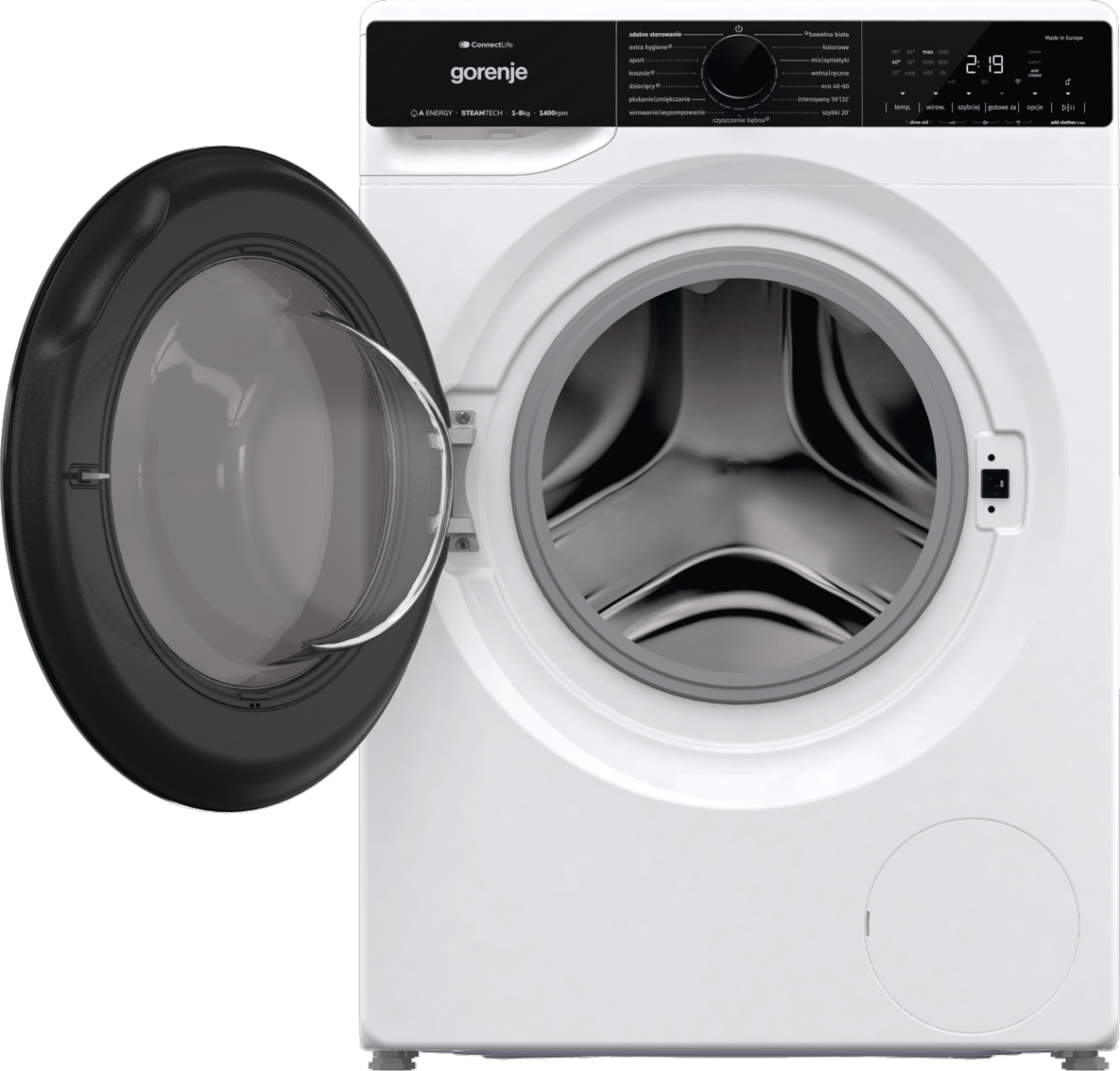 Pralka GORENJE WPNA84ATSWIFI3/PL 8kg 1400 obr. ConnectLife SteamTech AquaStop