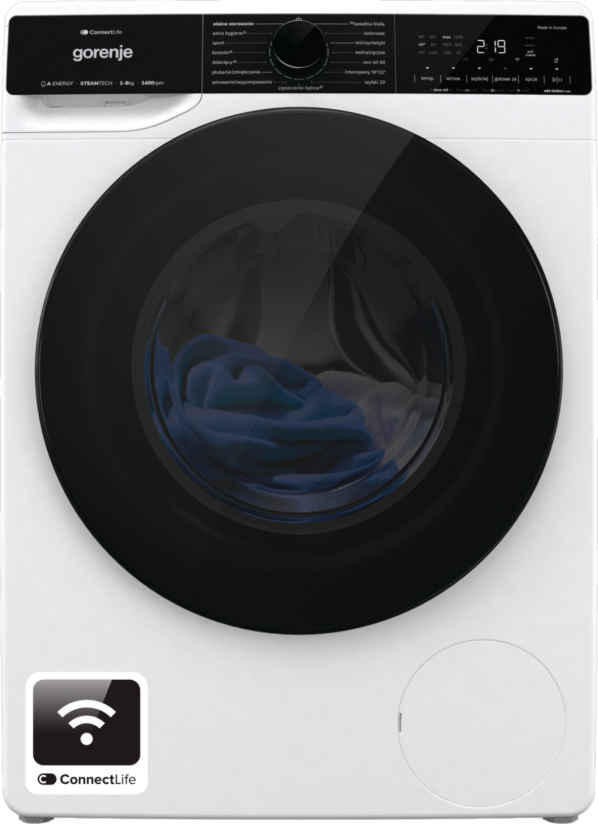 Pralka GORENJE WPNA84ATSWIFI3/PL 8kg 1400 obr. ConnectLife SteamTech AquaStop