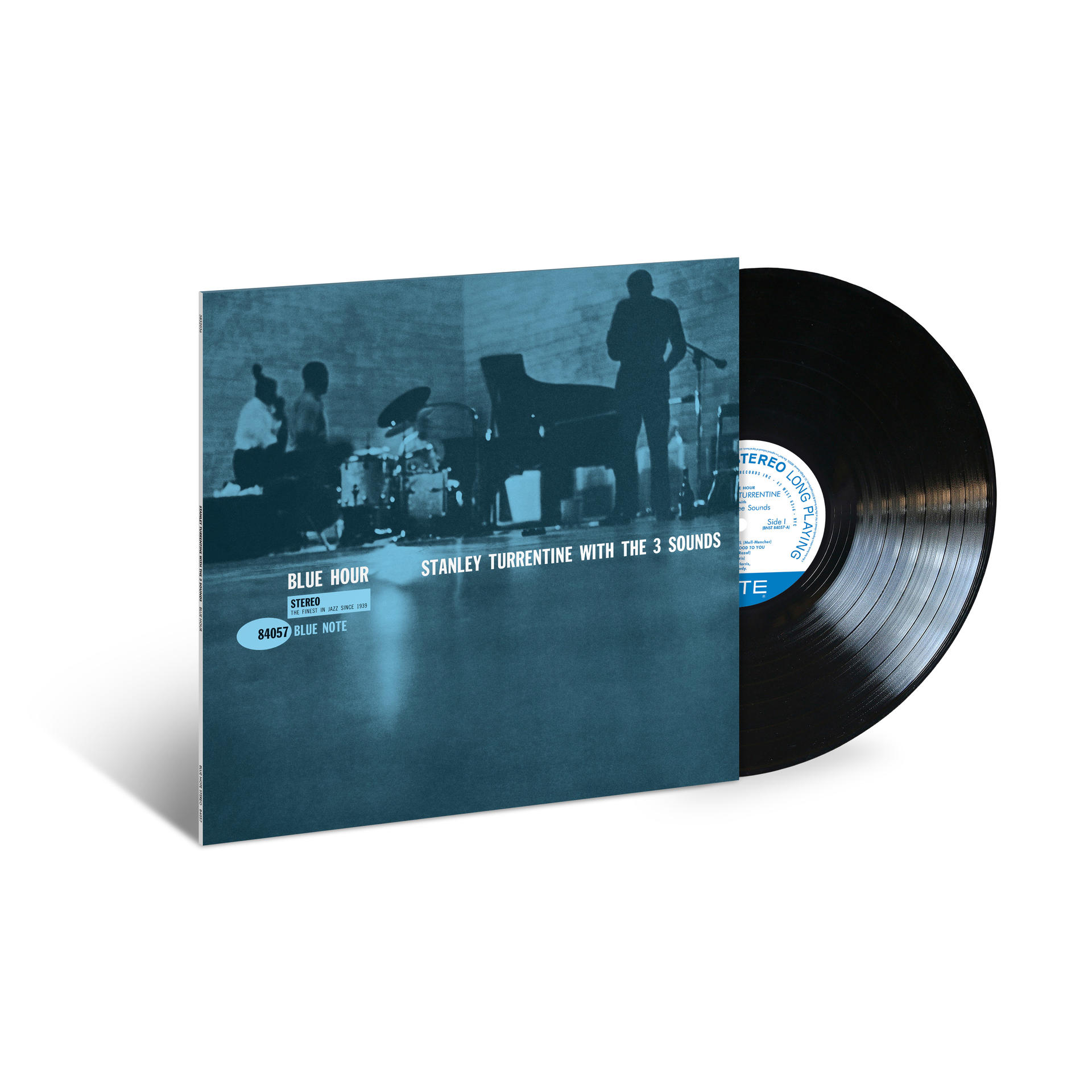Vinylplatte mit Cover, das eine Band auf der Bühne zeigt. Das Album trägt den Titel 'Blue Hour'.