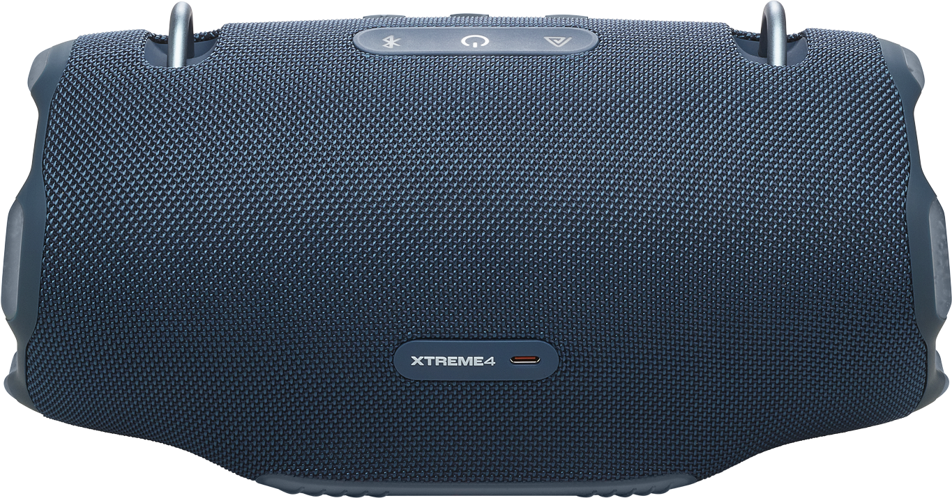 Egy sötétkék JBL Xtreme 4 hangszóró, hálós külsővel.