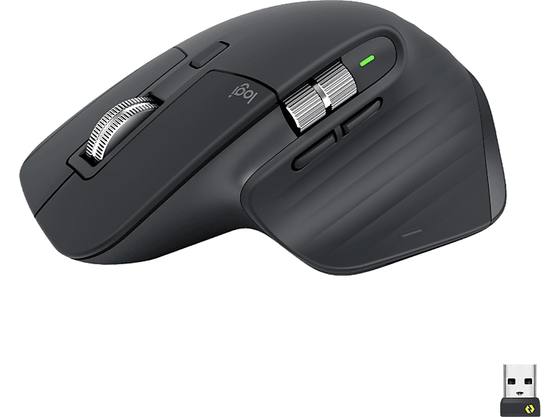 LOGITECH MX Master 3S vezeték nélküli optikai egér, Bluetooth, grafitszürke (910-006559)