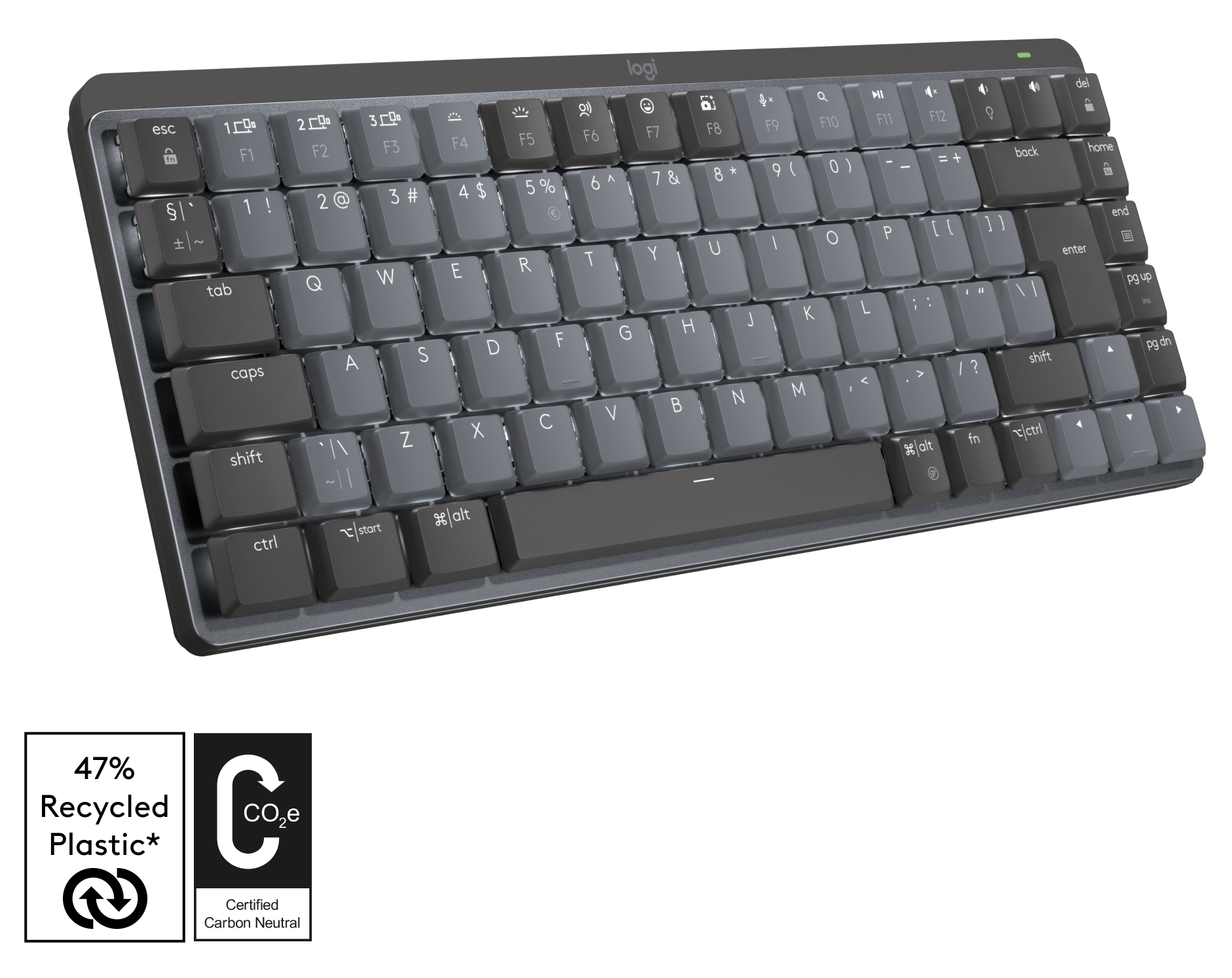 LOGITECH MX Mechanical Mini vezeték nélküli billentyűzet, tapintható halk kapcsoló, US Angol (920-010780)