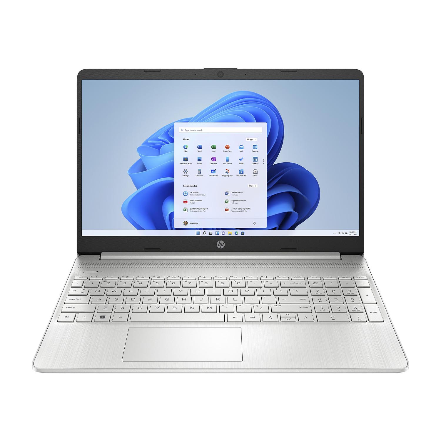 HP 15S-Eq2008Nl, 15,6 pollici, processore AMD Ryzen 5 5500U, Radeon Graphics, 8 GB, 512 GB Ssd, Silver