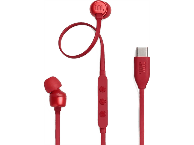 Auriculares de botón – JBL TUNE 310C USB-C, Intraurales, Rojo