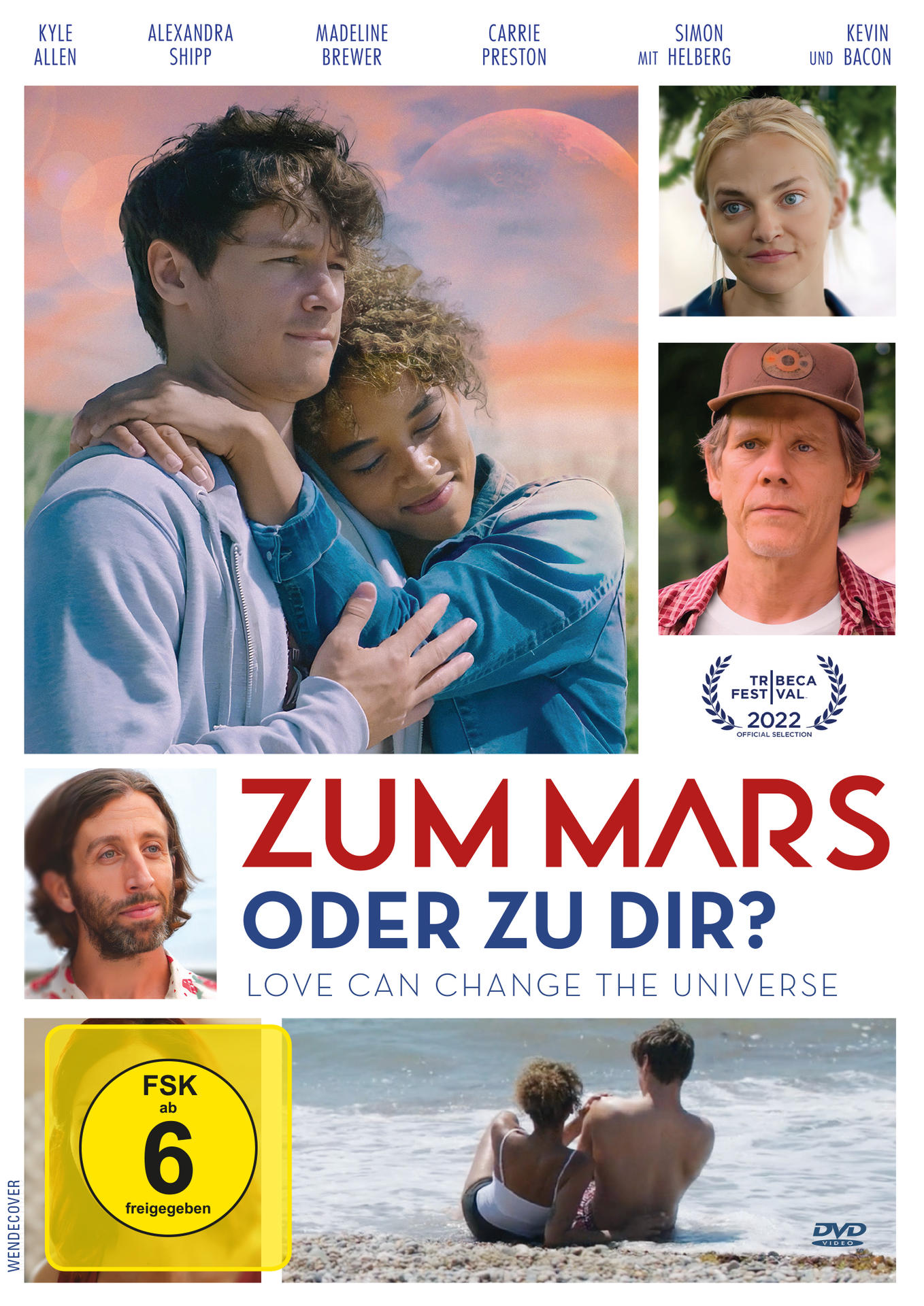 Filmposter mit Schauspielern, Titel ZUM MARS ODER ZU DIR? Love Can Change The Universe.