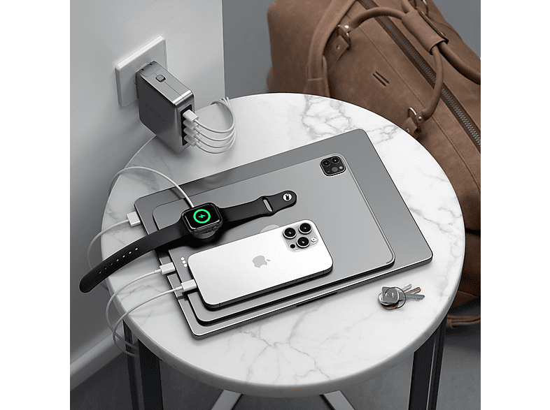 SATECHI 145W USB-C 4-Port GaN Travel Charger, Grau; Ladegerät — Foto 5 von 5