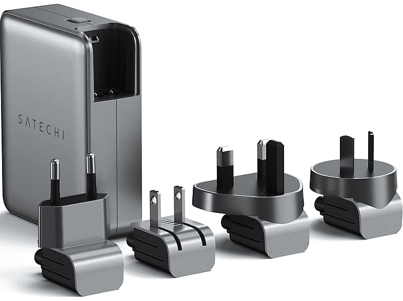 SATECHI 145W USB-C 4-Port GaN Travel Charger, Grau; Ladegerät — Foto 3 von 5
