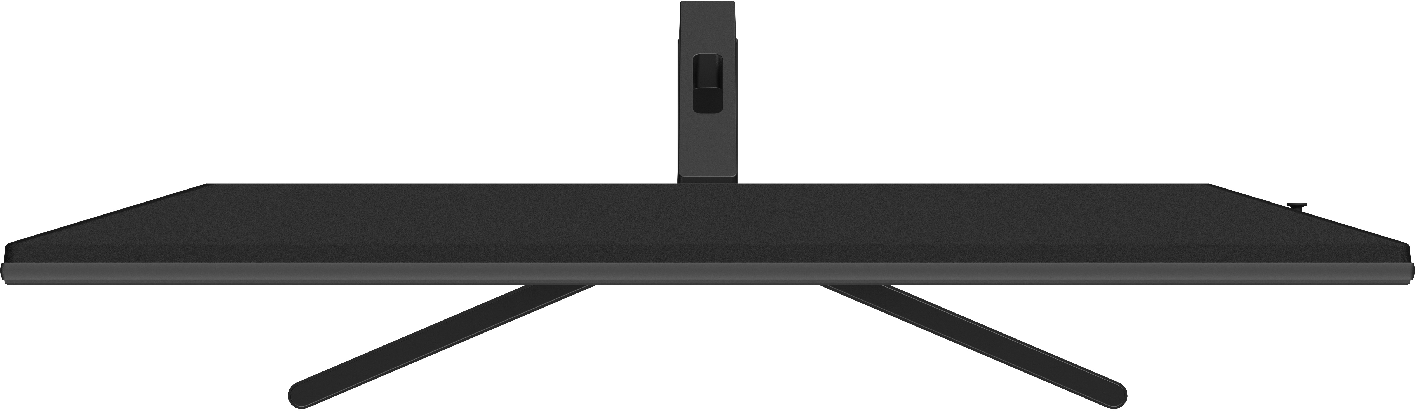 Ein Monitor aus der Draufsicht mit einem Ständer.