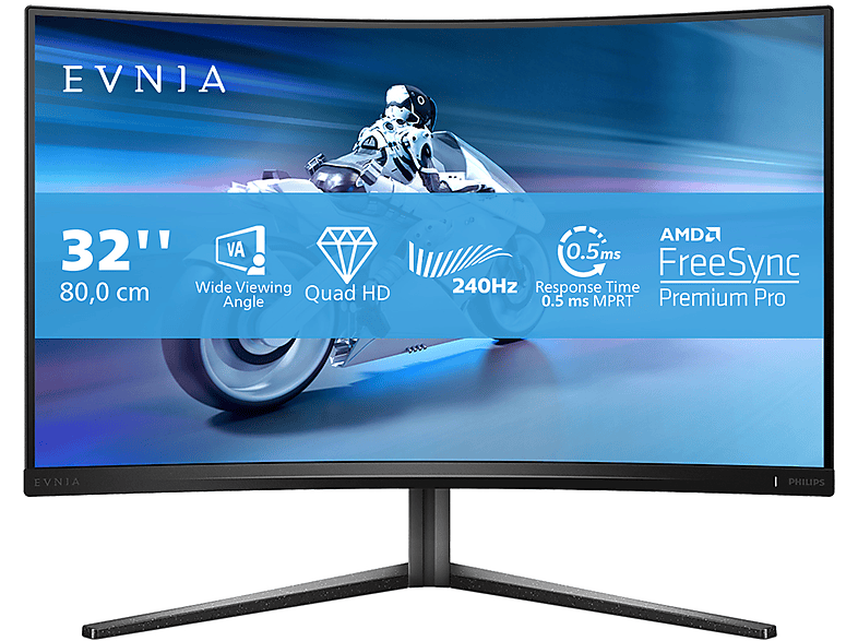 Philips 32M2C5500 Monitor, 32", Qhd, 2560 x 1440 Pixel