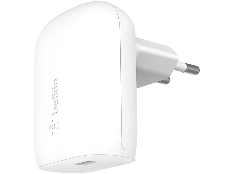 BELKIN BoostCharge 30W PD hálózati töltő USB-C csatlakozással, fehér (WCA005vfWH)