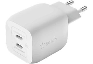 BELKIN Boost Charge Pro 45W GaN hálózati töltő kettős USB-C csatlakozással, fehér (WCH011vfWH)