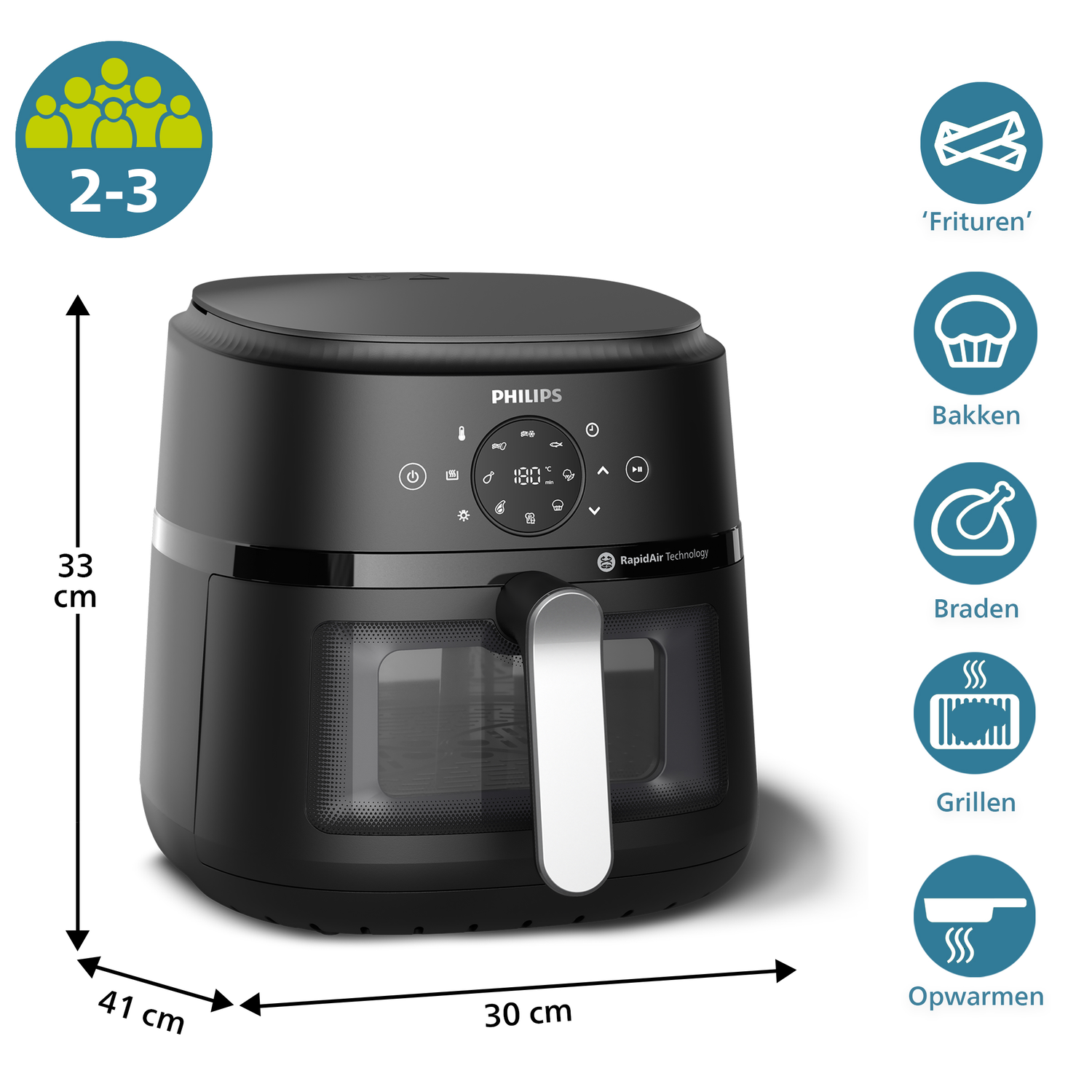 Airfryer Philips Walita 6,2L Série 1000 XL NA130 1700W Antiaderente Rapidair Timer 60min 127v I.337570318