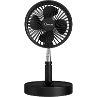 MediaMarkt QWARE SND-FD75BL Mini Desk Ventilator Zwart aanbieding