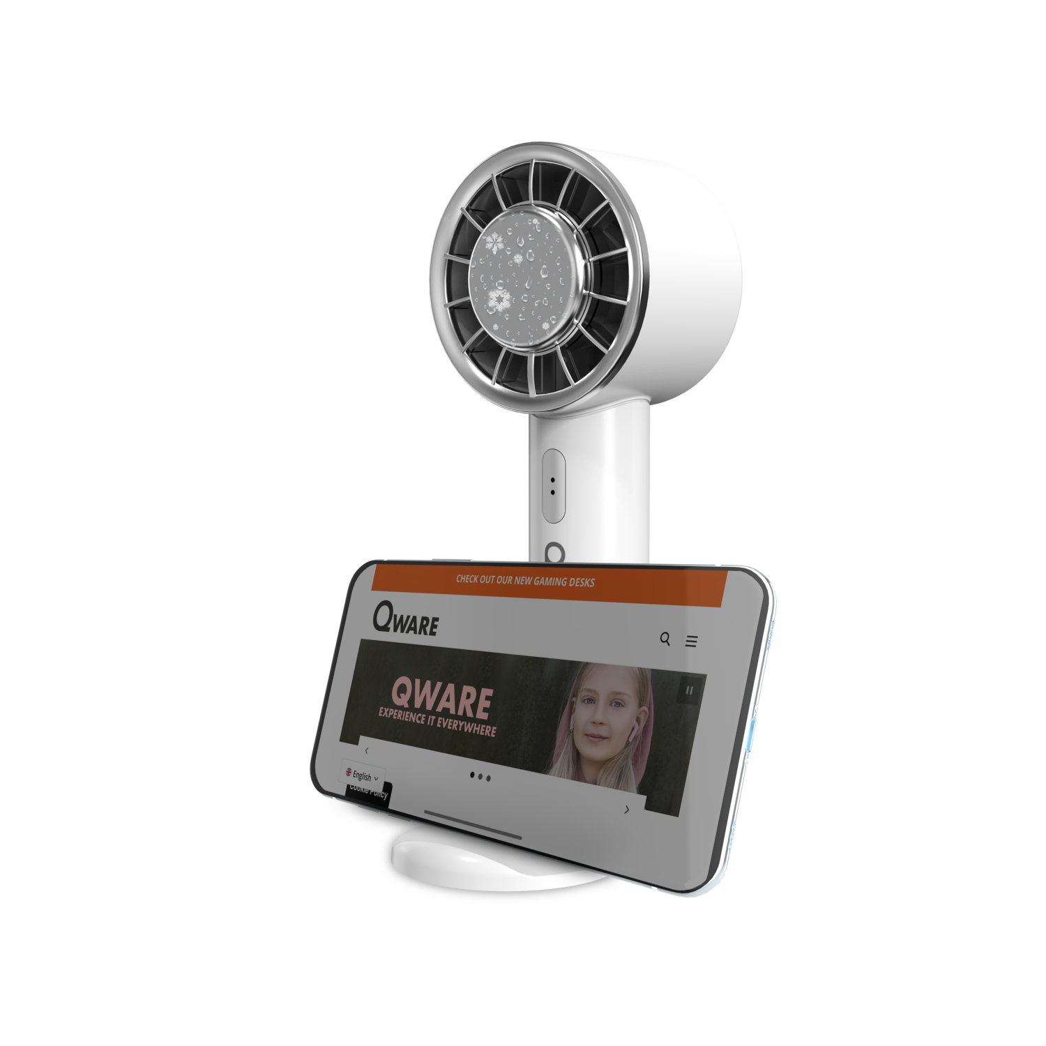 Een zwarte computermonitor met het iiyama-logo en productinformatie.